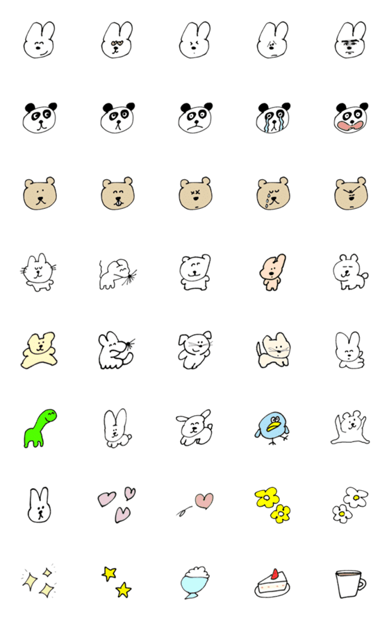 [LINE絵文字]ゆるい生き物 24の画像一覧