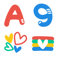 [LINE絵文字] Cutie emoji :  abc funny cuteの画像