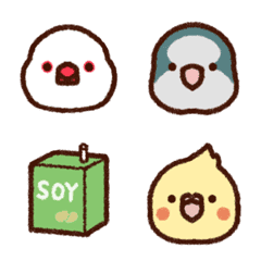 インコズ＆文鳥ズの絵文字メイン画像