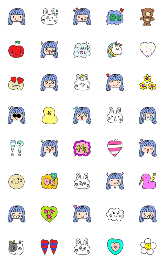 [LINE絵文字]色んな大人可愛い絵文字761シンプルの画像一覧