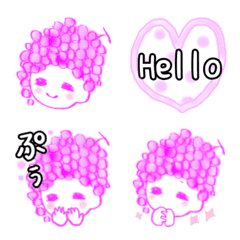 [LINE絵文字] ぶどうガールの毎日絵文字の画像