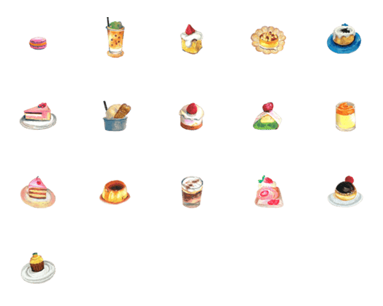 [LINE絵文字]Kuaisooo's Dessertの画像一覧