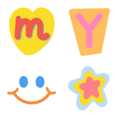 [LINE絵文字] alphabet emoji :-)の画像