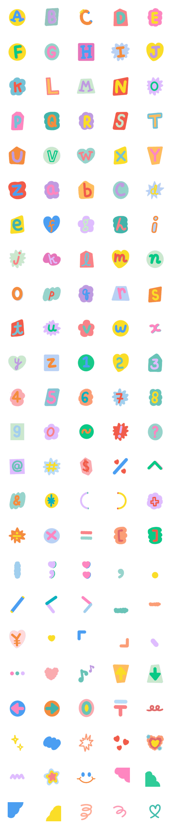 [LINE絵文字]alphabet emoji :-)の画像一覧