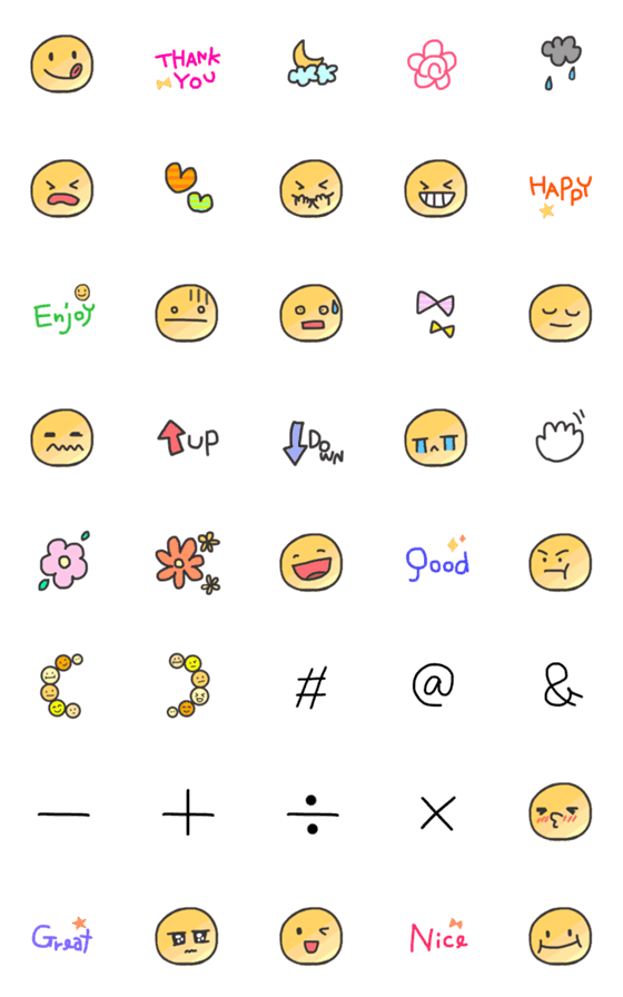 [LINE絵文字]【毎日使える】可愛くて使いやすい絵文字の画像一覧