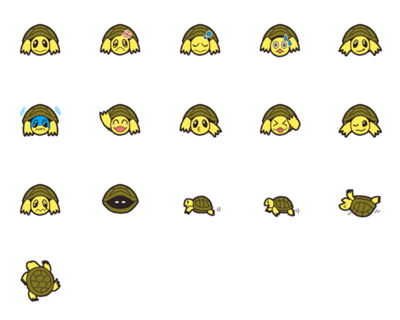 [LINE絵文字]リクガメの日々の画像一覧