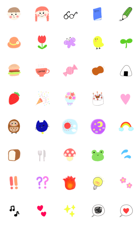 [LINE絵文字]ほのぼのえもじの画像一覧