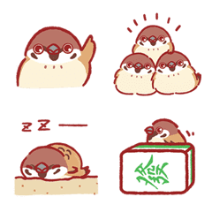 [LINE絵文字] Sparrow cute emojiの画像