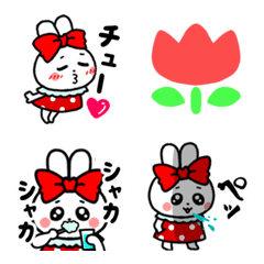 [LINE絵文字] ちゃんうさ♡えもじ3の画像