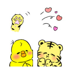 [LINE絵文字] ピヨちゃんとトラたん2の画像