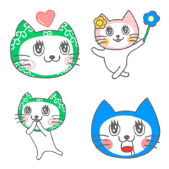 [LINE絵文字] かぶるんです猫の絵文字の画像