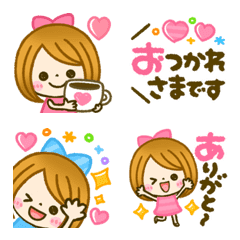 [LINE絵文字] カラフル♡大人GIRLの画像