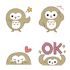 [LINE絵文字] フクロウのホウホウ絵文字の画像