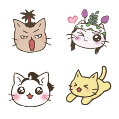 Line絵文字 ねこねこ日本史 毎日使える絵文字 40種類 1円