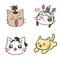 [LINE絵文字] ”ねこねこ日本史”毎日使える絵文字の画像