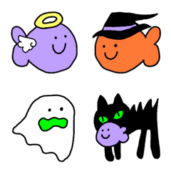 [LINE絵文字] おさかな絵文字 +ハロウィン+の画像