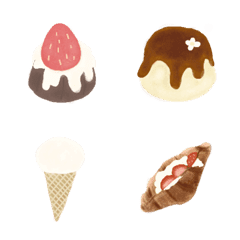 [LINE絵文字] Sweet dessert emojiの画像