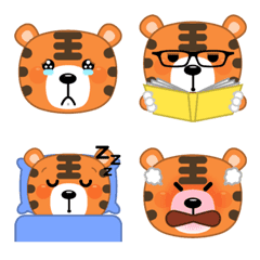 [LINE絵文字] Wildlife Animal Emoji - Tigerの画像