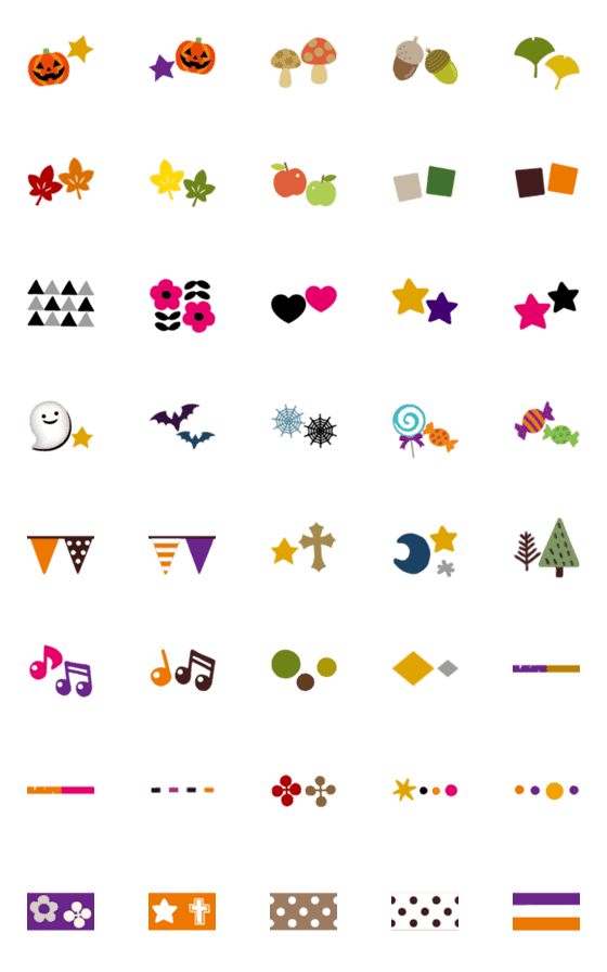 [LINE絵文字]⭐つなげて❤カンタン❤ポストカード風Emoji5⭐の画像一覧