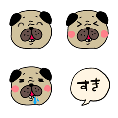 [LINE絵文字] パグさんの画像