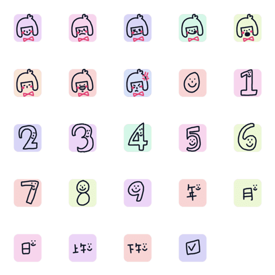 [LINE絵文字]Cute Diary Hand Book Label Stickers7の画像一覧