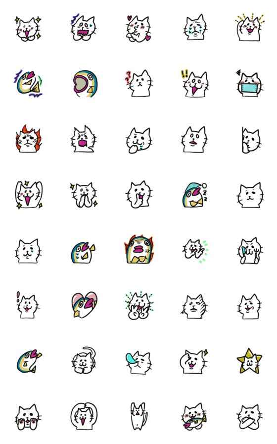 [LINE絵文字]ねこのまうまうとブリのブリトニー4の画像一覧