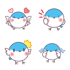 [LINE絵文字] 幸せの青い小鳥の画像
