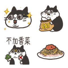 [LINE絵文字] Gluttonous Benz cat emojiの画像