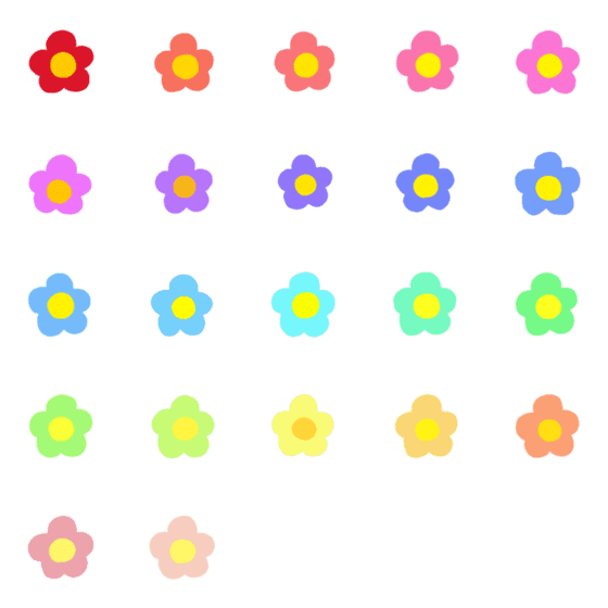 [LINE絵文字]いろいろなおはなたちの画像一覧