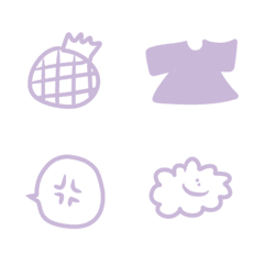 [LINE絵文字] 1色シリーズ #ラベンダーの画像