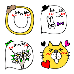 [LINE絵文字] 日々のアレコレ♡ハッピーセットの画像