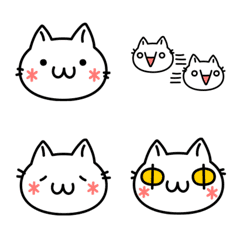[LINE絵文字] いろめく猫な顔文字｜絵文字の画像