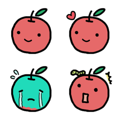 かわいいりんごちゃんの絵文字メイン画像