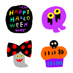 [LINE絵文字] ハロウィン絵本風絵文字の画像