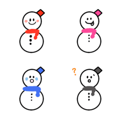 [LINE絵文字] カラフル雪だるまくん2の画像