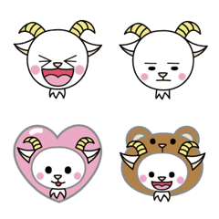 [LINE絵文字] 毎日使える☆しろやぎさん☆絵文字の画像