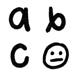 [LINE絵文字] black abc lowercaseの画像
