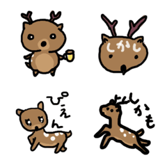 [LINE絵文字] シカがいっぱいの画像