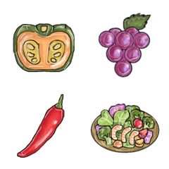 [LINE絵文字] 艶々まいにち使える食べ物絵文字の画像