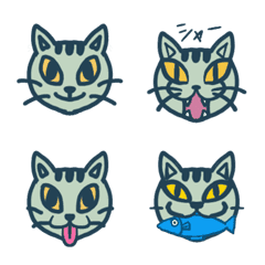 [LINE絵文字] キジ猫チビ文字の画像
