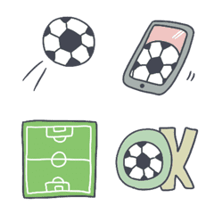 [LINE絵文字] 【 しんぷるかわいいサッカー】の画像