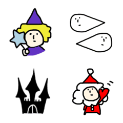 [LINE絵文字] ハロウィン＆クリスマス♡絵文字の画像