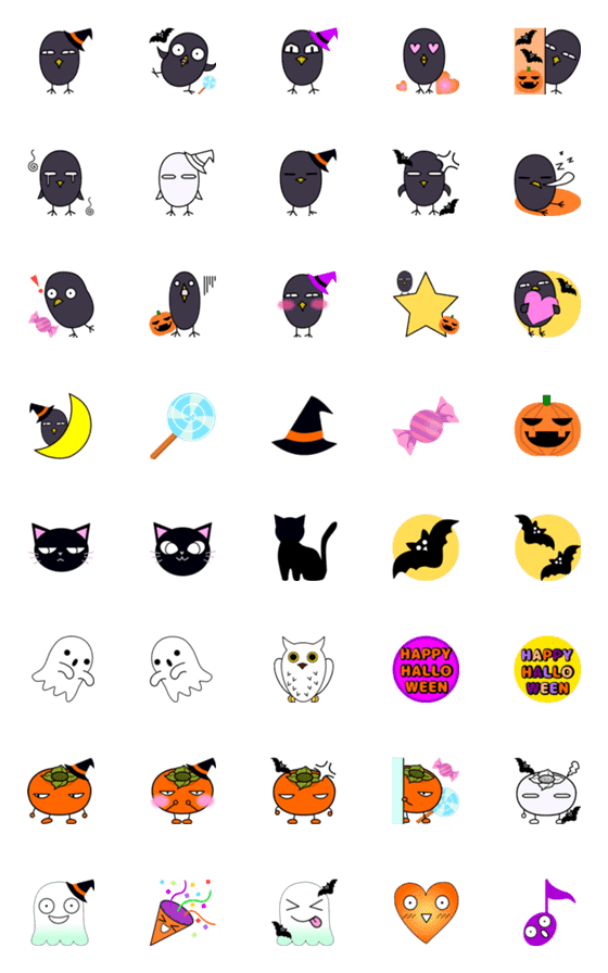 [LINE絵文字]からぴー絵文字 Vol.2 ハロウィン編の画像一覧