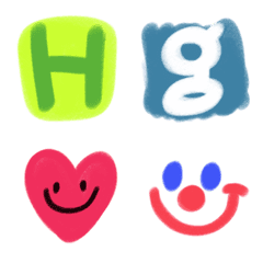 Alphabet adorable colorful funny 2の絵文字メイン画像