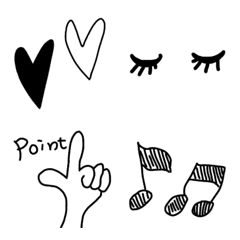 [LINE絵文字] シンプル可愛い emoji1の画像