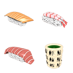 [LINE絵文字] 寿司好きの為の寿司の絵文字の画像
