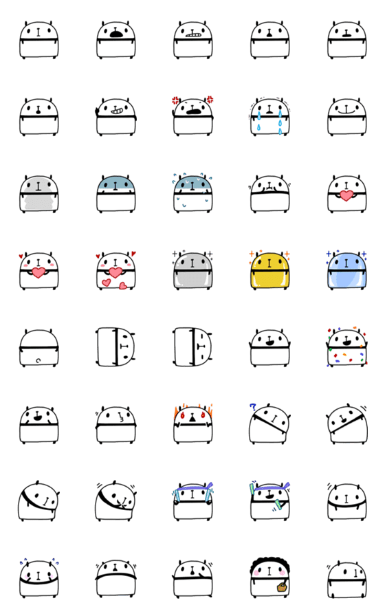 [LINE絵文字]超絶可愛いパンダ絵文字の画像一覧