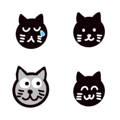 [LINE絵文字] クログレー猫ちゃんの画像