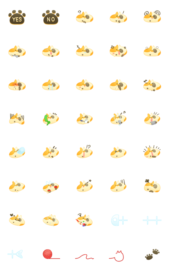 [LINE絵文字]よこにゃがの画像一覧