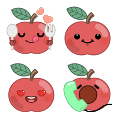 [LINE絵文字] Fruit Emoji - Appleの画像